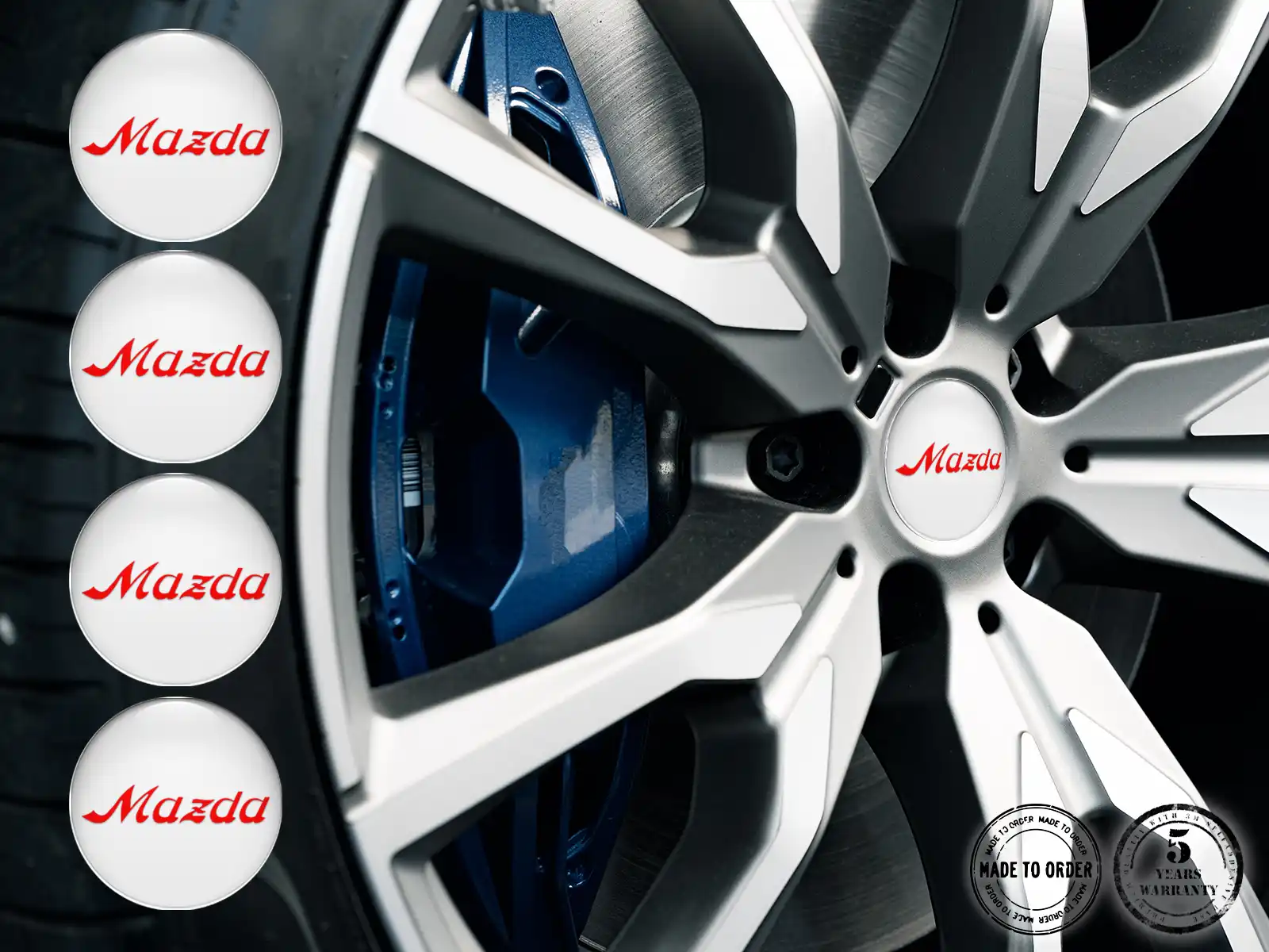 Mazda Emblema de Rueda Edición Pegatinas Silicona Autos